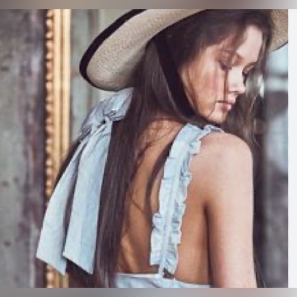 New! LoveShackFancy Anne Stripe Midi Dress 🩵 Medium NWT! - Picture 5 of 16